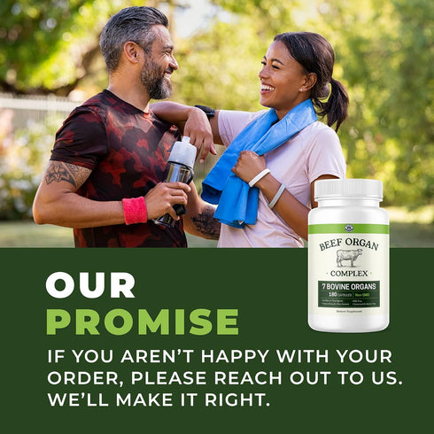Beef Organ Supplement - Grass Fed 7 Beef Organs Complex from New Zealand - Non-GMO, No Fillers, Hormone & Antibiotic