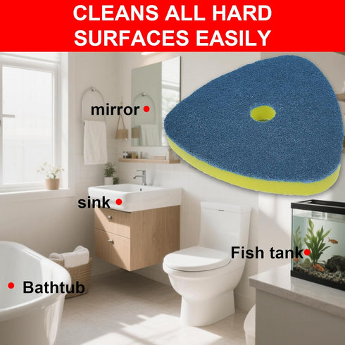 OKcedier 1 2 1 Spin Mop Replacement Head for O Cedar EasyWring Tank, Includes Magic Scrubber Sponge Brushes & Connector