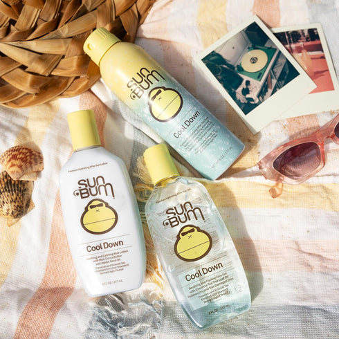 Sun Bum Cool Down Aloe Vera Gel, Vegan After Sun Care for Sunburn Pain Relief, 8 oz with Cocoa Butter
