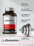 Horbaach L Glutamine Capsules 1000mg | 180 Count | Non-GMO, Gluten Free | Pre and Post Workout Supplement