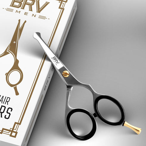 Rounded-Tip Small Trim Scissors for Men, 4.2" High Carbon Stainless Steel for Grooming
