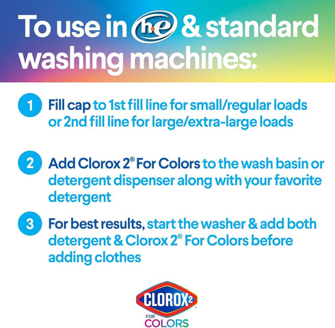 Clorox 2 Colors, Unscented Liquid, 33 Ounces