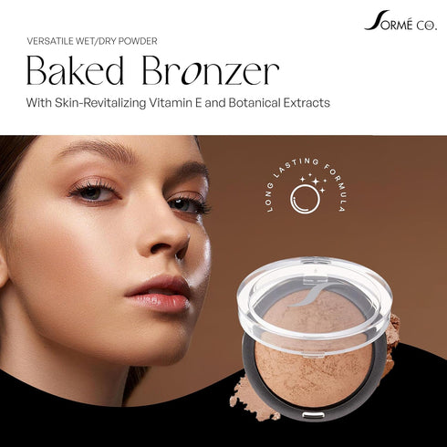 Sorme Cosmetics Baked Bronzer in Warmth (0.2oz) with Vitamin E and Botanical Extracts