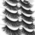 outopen 3D Mink Lashes Natural Wispy False Eyelashes 15mm Fluffy Long Eye Makeup Tools 5 Pairs Pack (Q1 | 13-15MM)