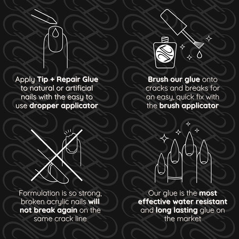 Tammy Taylor Brush On Nail Glue, Dry-Clear Gel for Press on Nails, Acrylics, Tips, Natural Breaks, UV/LED Curing Needed