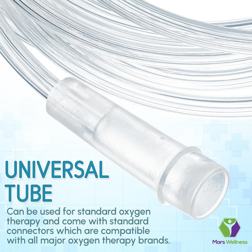 Mars Wellness Oxygen Tubing - Premium Clear Crush Resistant Oxygen Tubes, 7 Foot, 3 Tubes
