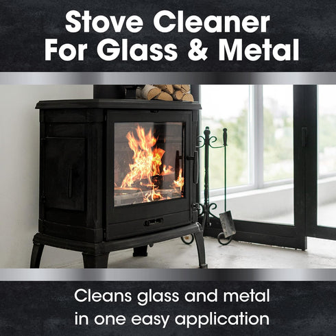 Furniture Clinic Stove Glass & Metal Cleaner - Removes Soot & Dirt from Glass & Metal, 500ml