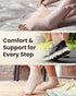 KEMFORD Ankle Compression Sleeve - Open Toe Compression Socks for Plantar Fasciitis, Swelling, Foot Support