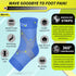 BLITZU Compression Socks for Plantar Fasciitis, Achilles Tendonitis Relief | Ankle Compression Sleeve, Blue S-M