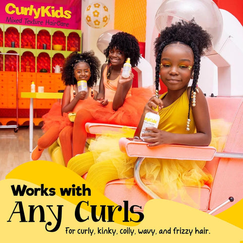 Super Detangling Spray for Kids, Frizz Control Hair Detangler Spray for Kinky, Wavy & Curly Hair (3 Pack)
