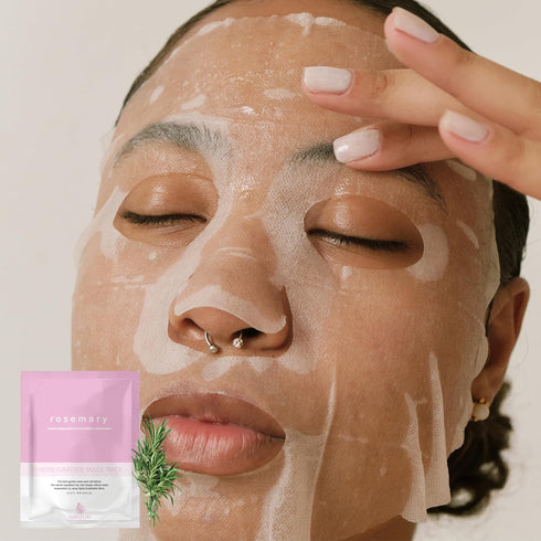Herb Garden Sheet Mask (5pc), Lavender, Rosemary, Jasmine, Chamomile, Peppermint, Anti-Aging.