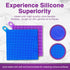 Silicone Sponges for Dishes - 4 Pack Dual-Sided Dish Scrubber & Sponge, Food Grade, BPA Free