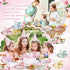 SUMMORO 180 9 OZ Set Pcs Floral Paper Tea Cups and Plates Disposable Paper TeaCups and Saucers with Tea Party Napkins