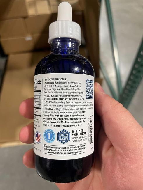 Trace Minerals Liquid Ionic Magnesium 400 mg, 4 fl oz (32 Servings)