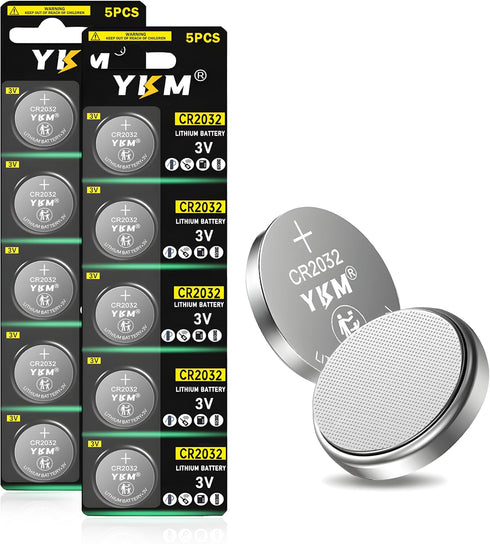 10 Pack CR2032 3V Lithium Battery for Airtag, Key Fob, Ring Sensor, Watch, Button Coin Battery