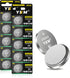 10 Pack CR2032 3V Lithium Battery for Airtag, Key Fob, Ring Sensor, Watch, Button Coin Battery