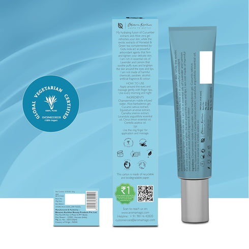 Under Eye Gel, Reduces Puffiness & Dark Circles, Lightweight Non-Greasy Formula, 0.71 Oz