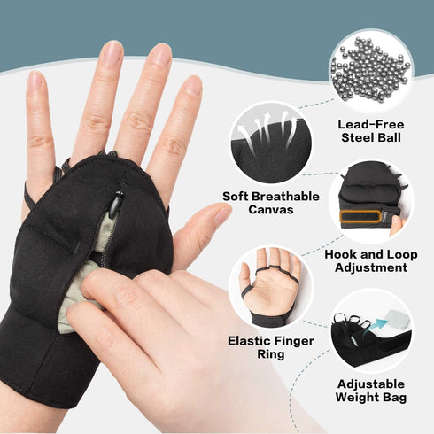 SteadyHand Weighted Glove for Tremors, Adjustable Hand Stability Aid for Kid, Men, Women, Adult