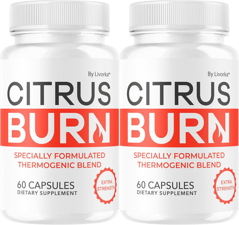 LIVORKA (2 Pack) Citrus Burn Capsules - Official CitrusBurn Pills Supplement Support All