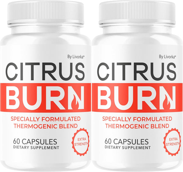 LIVORKA (2 Pack) Citrus Burn Capsules - Official CitrusBurn Pills Supplement Support All