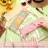 3 Pcs Preppy Makeup Bag Clear Zipper Pouches for Travel Clear PVC Flat Pouch Nylon Clear Makeup Bags Cosmetic Travel Clear Toiletry Bags Clear Makeup Pouch for Women Girls (Pink, Beige, Brown)