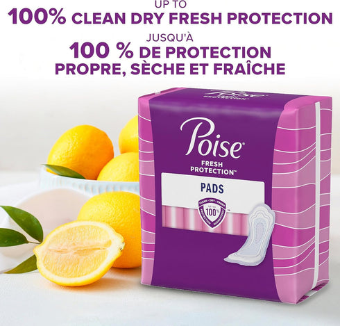 Poise Incontinence Pads, Maximum Absorbency, Long, 12 Count