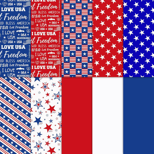 SANNIX 100 Sheets 4th of July Tissue Paper, Red Blue White Stars Gift Wrapping for Independence Day Crafts