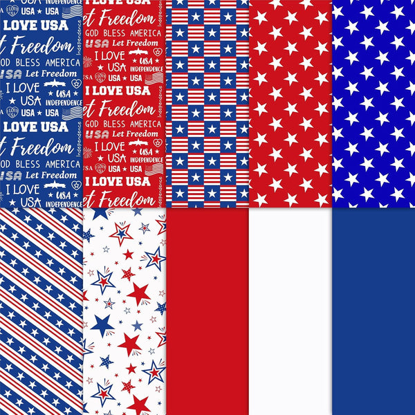 SANNIX 100 Sheets 4th of July Tissue Paper, Red Blue White Stars Gift Wrapping for Independence Day Crafts