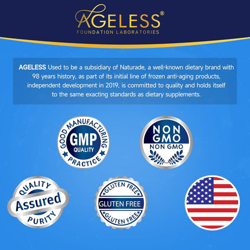 Ageless Brain Support Supplement - 60 Count for Healthy Memory, Focus, Clarity, and Mental Energy