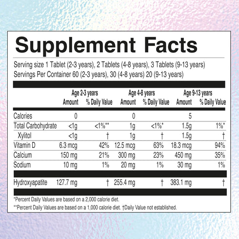 Jack N' Jill Tooth Sparkles, Calcium Chews for Teeth & Bone Development, Natural Strawberry, 60 Tablets