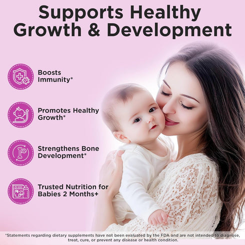 Wellements Organic Baby Multivitamin Drops, 1 Fl Oz Cherry Flavor Liquid for Infants & Toddlers