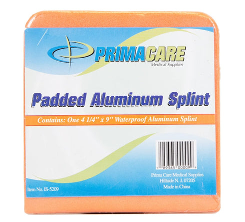 IS-5209 9", Primacare Padded Aluminum Splint for Hands, Legs, Nose, Ankle or Braces, Universal Waterproof Medical