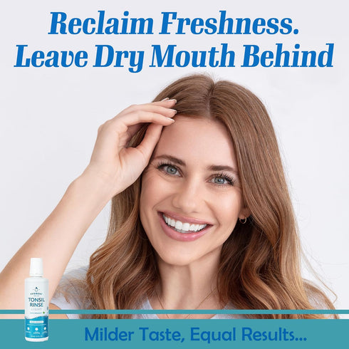 Everest Mouth Wash & Tonsil Stone Remover – Natural Oral Rinse to Soothe Tonsils, Fight Bad Breath, Spearmint