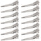 Hicarer 1.75 Inches Single Prong Hair Clips, 50 Pack - Durable Metal Alligator Clips for Hair Extensions, Dreads, Pin