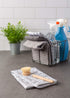 DII Cleaning Collection Multi-Purpose Microfiber Dishtowel Set, Gray Damask