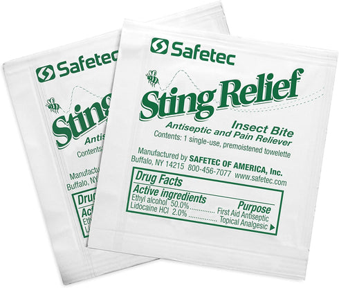 Safetec Sting Relief Wipes - 150 Count Box