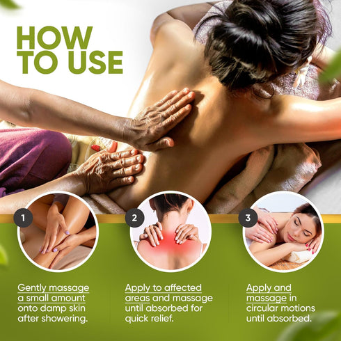 Frankincense Massage Oil - 100% Pure & Natural - 8 FL OZ for Soreness, Stiffness, Stretch Marks, Scars