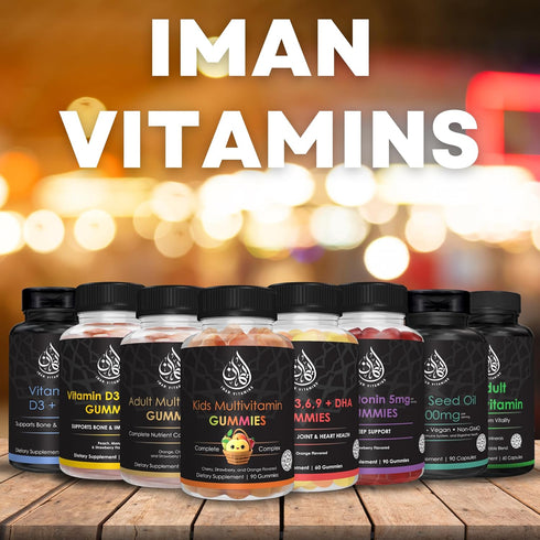 Halal Vitamin D3 Gummies for Adults, 1000IU - 2000IU - Supports Bone, Immunity, Heart Health - 45-90 Servings