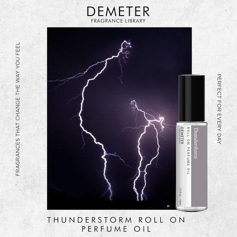 DEMETER Thunderstorm Roll On Perfume Oil, 0.33 Oz, Long-Lasting