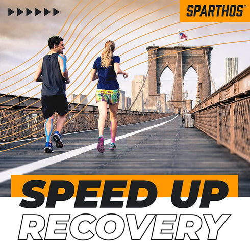 Sparthos Kinesiology Tape (Pack of 2) - Athletic Support and Recovery, Free Taping Guide! - Uncut (2X Wild Pink)