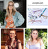 AQWANO Stylish Cat Eye Computer Reading Glasses - Women Oversized Designer Blue Light Block Eyeglasses, Pink