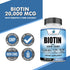 Biotin 20,000mcg with Keratin, Coconut Powder, and Zinc - Hair Growth Supplements for Healthy Hair, Skin & Nails