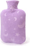 Hot Water Bottle with Soft Cover, 2L Hot Water Bag for Menstrual Cramps, Neck and Shoulder Pain Relief, Purple