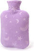 Hot Water Bottle with Soft Cover, 2L Hot Water Bag for Menstrual Cramps, Neck and Shoulder Pain Relief, Purple