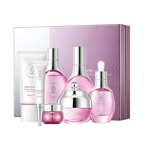 Hyaluronic Acid Anti Aging Skin Care Set | Daily Skincare Kit for Women, 7 Pieces Beauty Gift Set