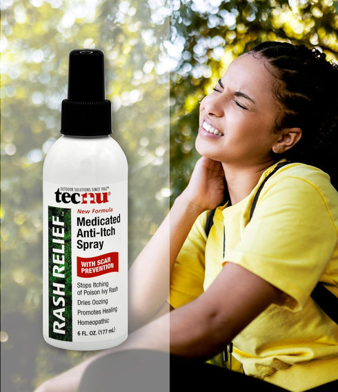 Tecnu Rash Relief Medicated Anti Itch Spray - 6 Fl Oz, Protection & Itchy Skin Relief from Poison Ivy, Rashes, Insect