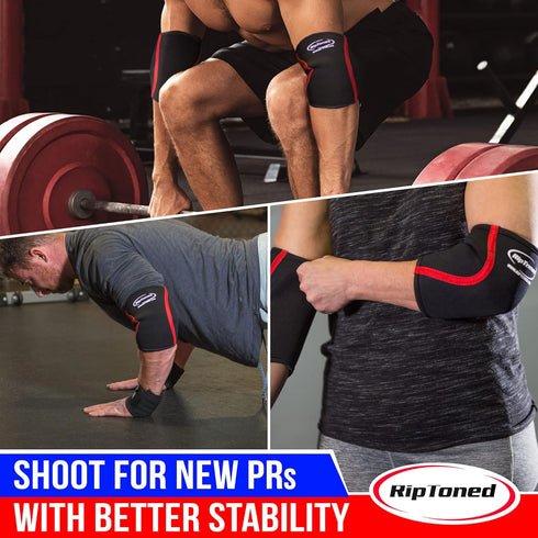 Rip Toned Elbow Sleeve Weightlifting, Compression Support & Pain Relief Arm Sleeve for Men & Women, Durable Gym Elbow