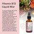 Organic Vegan Vitamin B12 Supplement Liquid Mist, 5,000mcg Methylcobalamin, Non-GMO, 240 Days Supply