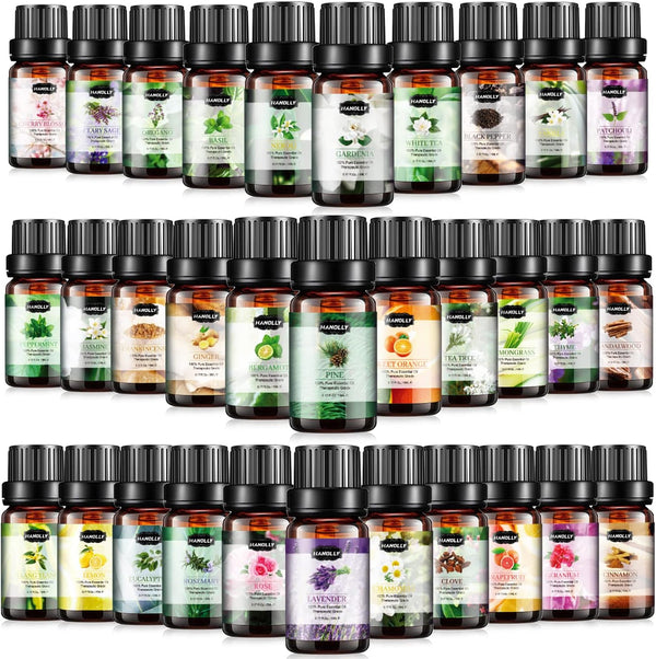 Essential Oils Set, Aromatherapy Essential Oil Kit for Diffuser, Humidifier, Massage, Skin
