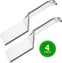 Plasticpro Disposable Plastic Serving Spatula, Durable Heavy Duty Premium Serving Utensils, Clear Pack of 4